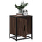 vidaXL Bedside Cabinet Brown Oak 40x31x50 cm Engineered Wood and Metal
