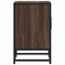 vidaXL Bedside Cabinet Brown Oak 40x31x50 cm Engineered Wood and Metal