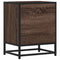 vidaXL Bedside Cabinets 2 pcs Brown Oak 40x31x50 cm Engineered Wood and Metal