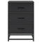 vidaXL Bedside Cabinet Black 40x34.5x60 cm Engineered Wood and Metal