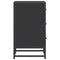 vidaXL Bedside Cabinet Black 40x34.5x60 cm Engineered Wood and Metal