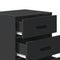 vidaXL Bedside Cabinet Black 40x34.5x60 cm Engineered Wood and Metal