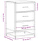 vidaXL Bedside Cabinet Black 40x34.5x60 cm Engineered Wood and Metal