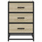 vidaXL Bedside Cabinet Sonoma Oak 40x34.5x60 cm Engineered Wood and Metal