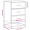 vidaXL Bedside Cabinet Sonoma Oak 40x34.5x60 cm Engineered Wood and Metal