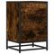 vidaXL Bedside Cabinet Smoked Oak 40x34.5x60 cm Engineered Wood and Metal