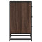 vidaXL Bedside Cabinet Brown Oak 40x34.5x60 cm Engineered Wood and Metal