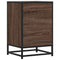 vidaXL Bedside Cabinet Brown Oak 40x34.5x60 cm Engineered Wood and Metal