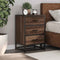 vidaXL Bedside Cabinet Brown Oak 40x34.5x60 cm Engineered Wood and Metal