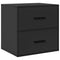 vidaXL Wall-mounted Bedside Cabinet Black 40x31x39.5 cm