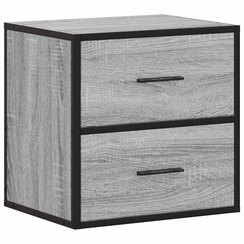 vidaXL Wall-mounted Bedside Cabinet Grey Sonoma 40x31x39.5 cm