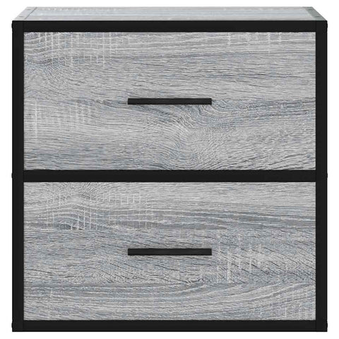 vidaXL Wall-mounted Bedside Cabinet Grey Sonoma 40x31x39.5 cm