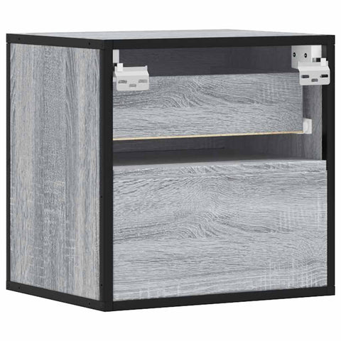 vidaXL Wall-mounted Bedside Cabinet Grey Sonoma 40x31x39.5 cm