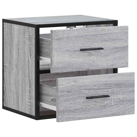 vidaXL Wall-mounted Bedside Cabinet Grey Sonoma 40x31x39.5 cm