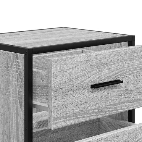 vidaXL Wall-mounted Bedside Cabinet Grey Sonoma 40x31x39.5 cm