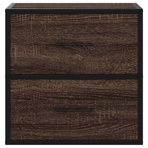 vidaXL Wall-mounted Bedside Cabinets 2 pcs Brown Oak 40x31x39.5 cm