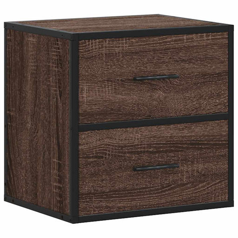 vidaXL Wall-mounted Bedside Cabinets 2 pcs Brown Oak 40x31x39.5 cm