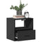 vidaXL Wall-mounted Bedside Cabinet Black 40x31x39.5 cm