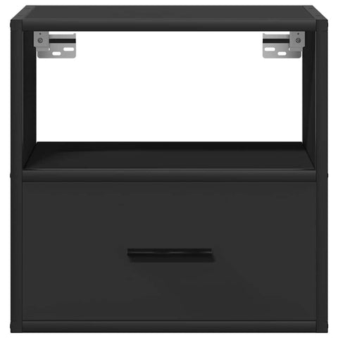 vidaXL Wall-mounted Bedside Cabinet Black 40x31x39.5 cm