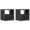 vidaXL Wall-mounted Bedside Cabinets 2 pcs Black 40x31x39.5 cm