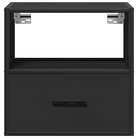 vidaXL Wall-mounted Bedside Cabinets 2 pcs Black 40x31x39.5 cm