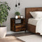 vidaXL Wall-mounted Bedside Cabinet Smoked Oak 40x31x39.5 cm