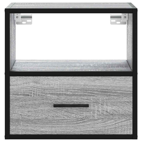 vidaXL Wall-mounted Bedside Cabinet Grey Sonoma 40x31x39.5 cm
