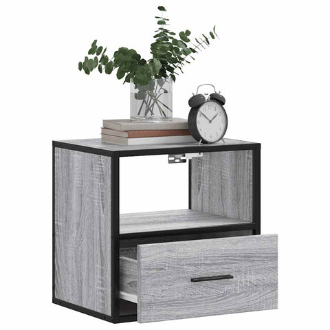 vidaXL Wall-mounted Bedside Cabinets 2 pcs Grey Sonoma 40x31x39.5 cm