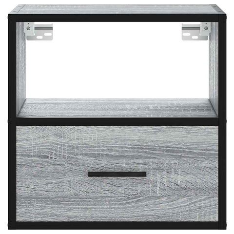 vidaXL Wall-mounted Bedside Cabinets 2 pcs Grey Sonoma 40x31x39.5 cm