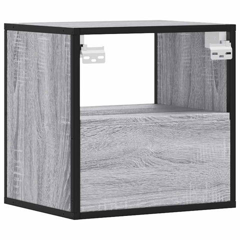 vidaXL Wall-mounted Bedside Cabinets 2 pcs Grey Sonoma 40x31x39.5 cm