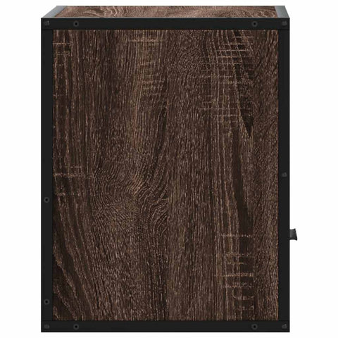 vidaXL Wall-mounted Bedside Cabinet Brown Oak 40x31x39.5 cm