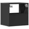 vidaXL Wall-mounted Bedside Cabinet Black 40x31x39.5 cm