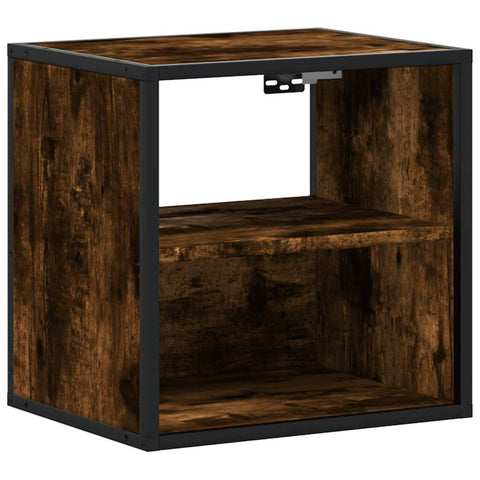 vidaXL Wall-mounted Bedside Cabinet Smoked Oak 40x31x39.5 cm