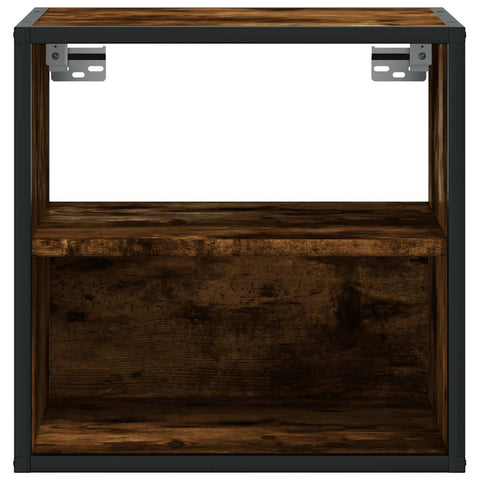vidaXL Wall-mounted Bedside Cabinet Smoked Oak 40x31x39.5 cm