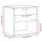 vidaXL Wall-mounted Bedside Cabinet Smoked Oak 40x31x39.5 cm