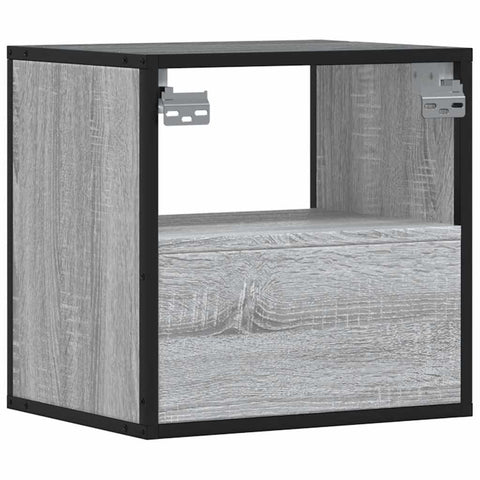 vidaXL Wall-mounted Bedside Cabinet Grey Sonoma 40x31x39.5 cm