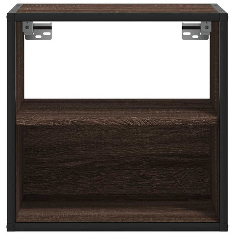 vidaXL Wall-mounted Bedside Cabinet Brown Oak 40x31x39.5 cm