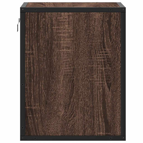 vidaXL Wall-mounted Bedside Cabinet Brown Oak 40x31x39.5 cm