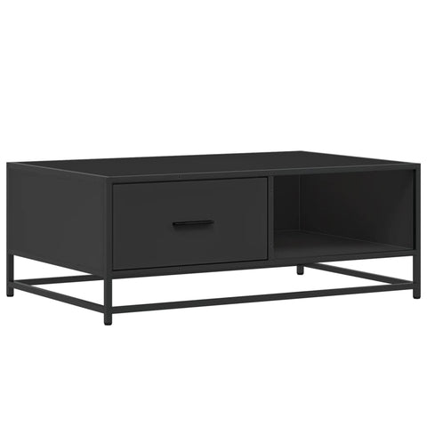 vidaXL Coffee Table Black 90x57x35 cm Engineered Wood and Metal