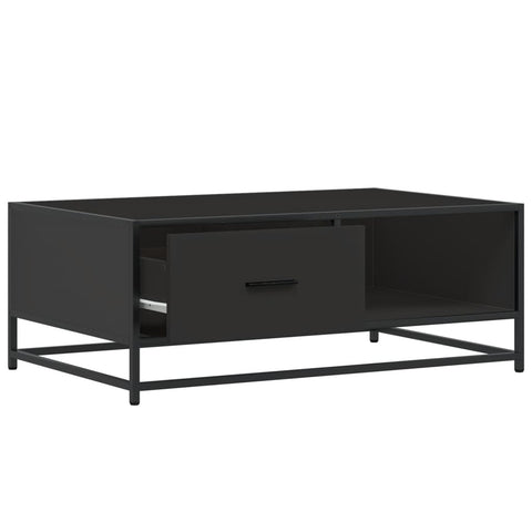 vidaXL Coffee Table Black 90x57x35 cm Engineered Wood and Metal