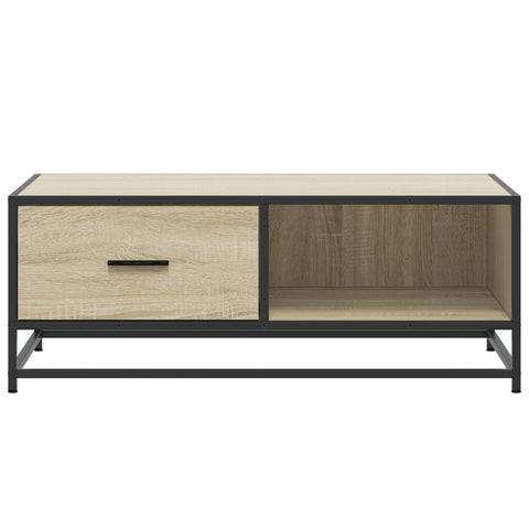 vidaXL Coffee Table Sonoma Oak 90x57x35 cm Engineered Wood and Metal