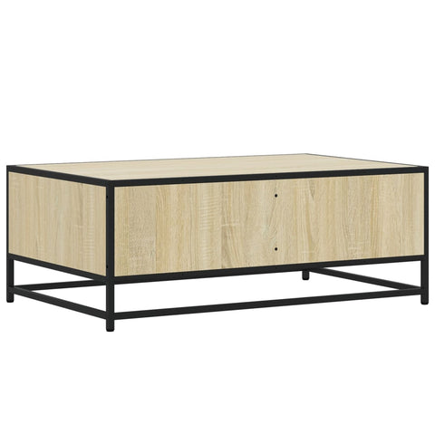 vidaXL Coffee Table Sonoma Oak 90x57x35 cm Engineered Wood and Metal