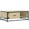 vidaXL Coffee Table Sonoma Oak 90x57x35 cm Engineered Wood and Metal