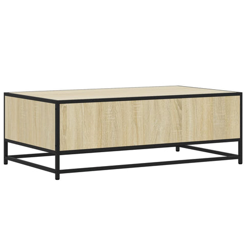 vidaXL Coffee Table Sonoma Oak 100x57x35 cm Engineered Wood and Metal