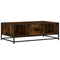 vidaXL Coffee Table Smoked Oak 100x57x35 cm Engineered Wood and Metal
