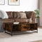 vidaXL Coffee Table Smoked Oak 100x57x35 cm Engineered Wood and Metal