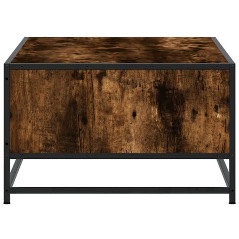 vidaXL Coffee Table Smoked Oak 100x57x35 cm Engineered Wood and Metal