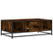 vidaXL Coffee Table Smoked Oak 100x57x35 cm Engineered Wood and Metal