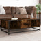 vidaXL Coffee Table Smoked Oak 100x57x35 cm Engineered Wood and Metal