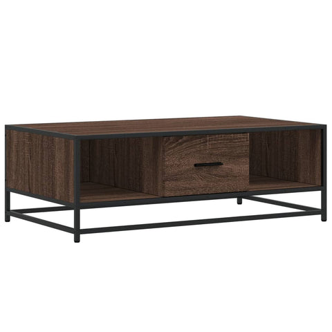 vidaXL Coffee Table Brown Oak 100x57x35 cm Engineered Wood and Metal